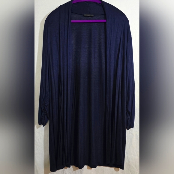 NWOT JM FLEURETTE DRAPE FRONT CARDIGAN SIZE 1X - Picture 3 of 5